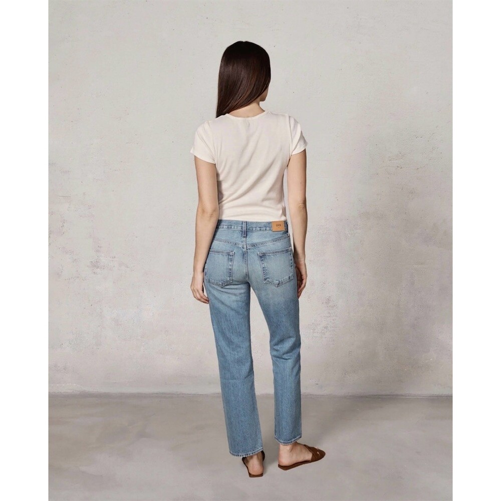 Edwin Kali Ankle Jeans Women’s Size 32 Light Wash Straight High Rise - Picture 4 of 8